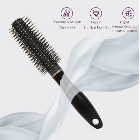 [ OBJ ] Sisir Rambut SET isi 3pcs Sisir Oval Bulat Kotak