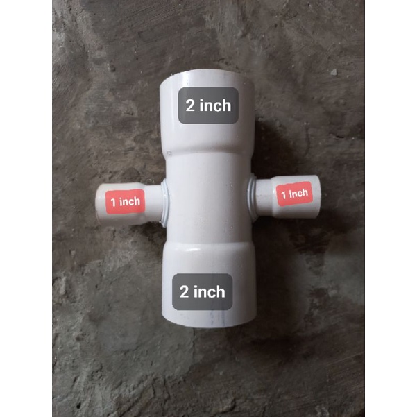 Cross Tee Fitting Pipa pvc 4 arah cross 2 inch ke 1 inch