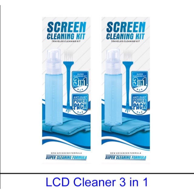 LCD CLEANER KIT 3in1 sbg PEMBERSIH LAYAR LED LCD LAPTOP DAN monitor CPU