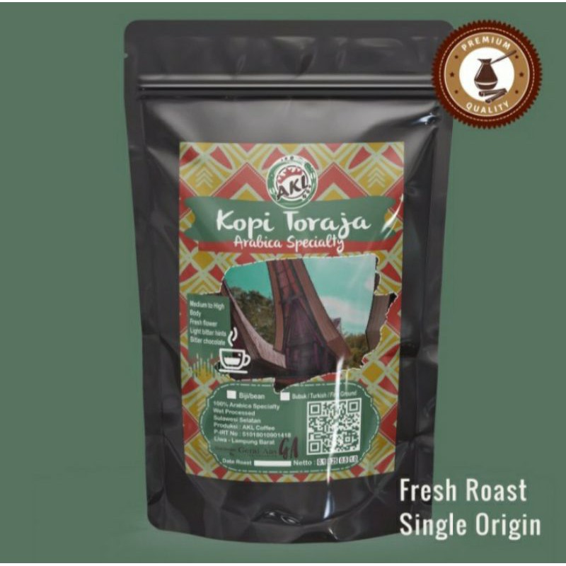 

Kopi Toraja Speciality Arabika Full Washed 250 gram