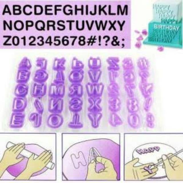 

Cetakan Abjad Huruf Alfabet Alphabet Cookies Cutter Donat Mini