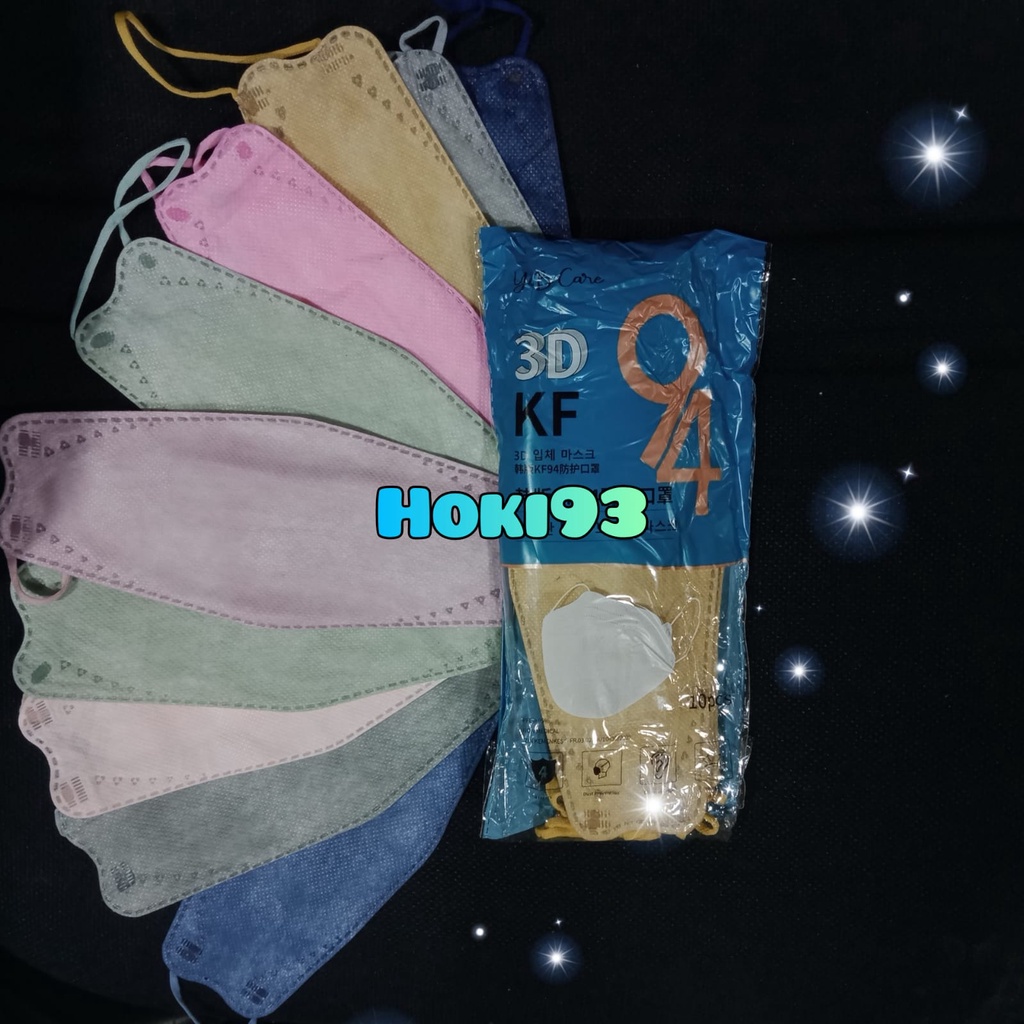 Masker KF94 3D multicolour Masker isi 10pcs