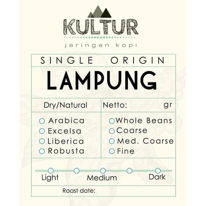 

BIJI KOPI COFFEE BEAN KOPI GILING BUBUK ROBUSTA LAMPUNG ORIGINAL 250GR - BEANS, MED TO DARK