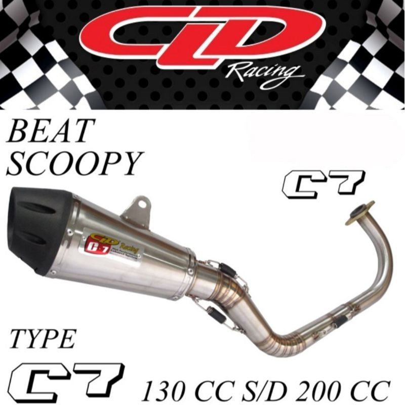 Knalpot Full System Original CLD Khusus Honda Beat, FI, Beat Street Type C7