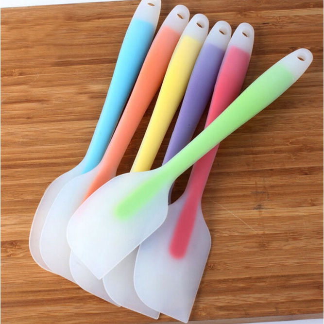 Spatula Silikon Anti Panas 28cm Transparan / Spatula kue mentega / krim pencampur spatula silikon alat dapur kue