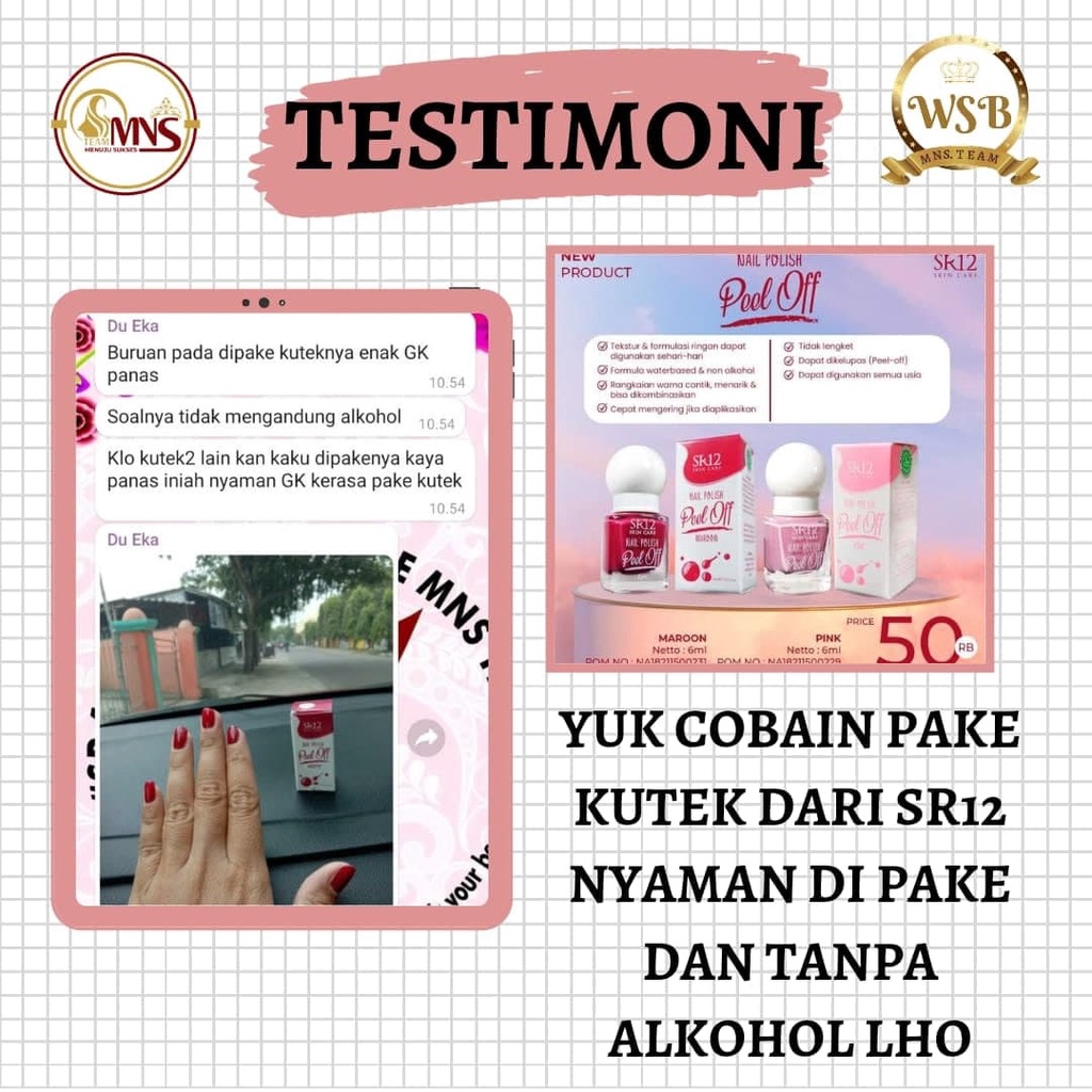 NAIL POLISH PEEL OFF SR12 ORIGINAL / KUTEKS HALAL MUSLIMAH BISA PAKAI SHALAT KUTEK BISA KELUPAS