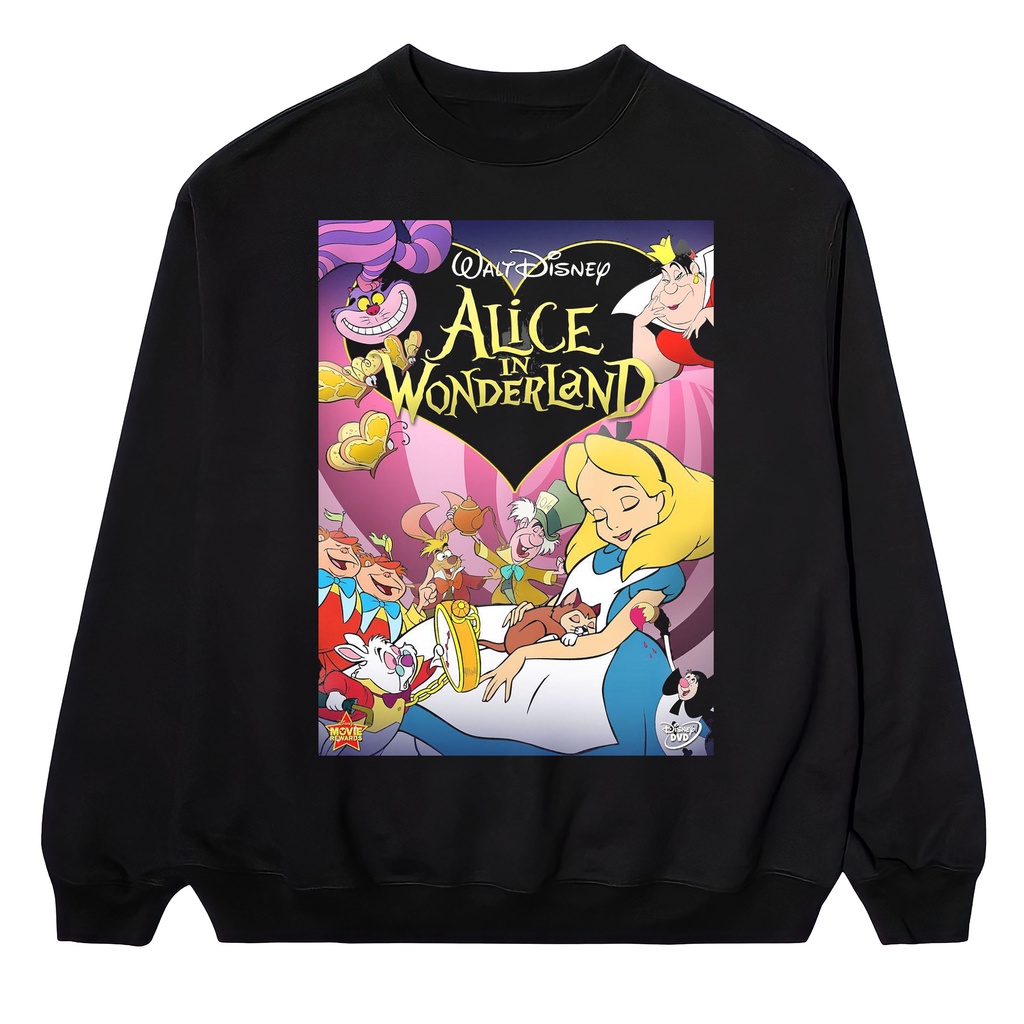 CREWNECK | SWEATSHIRT | SWEATER | SWEATER CARTOON ALICE IN WONDERLAND