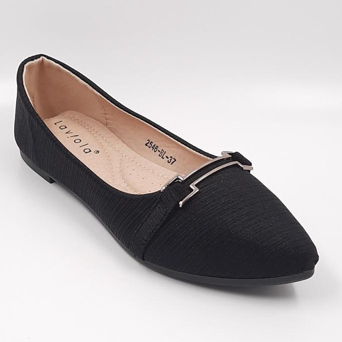 Laviola Shoes - Sepatu Flat Shoes Wanita - 2546 LSF BLACK