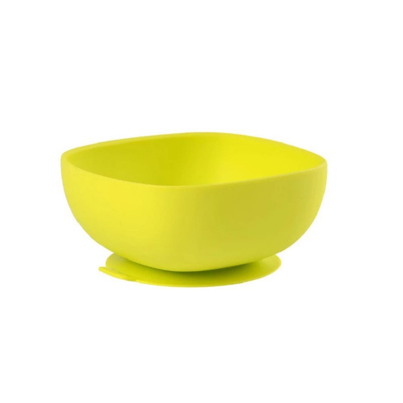 Beaba Silicone Suction Bowl - Pink / Green / Grey