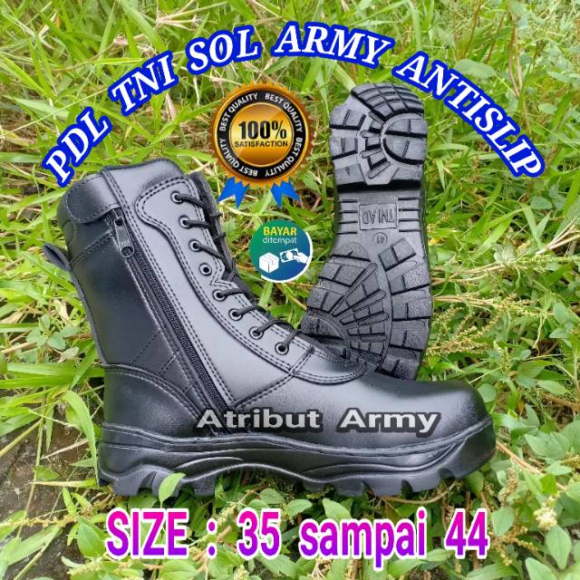 [FREE KAOS KAKI] SEPATU PDL TNI AD PRIA / SEPATU KERJA DINAS POLRI SATPAM SECURITY POLISI HITAM PRIA MURAH BERKUALITAS PDL LAPANGAN - LB01