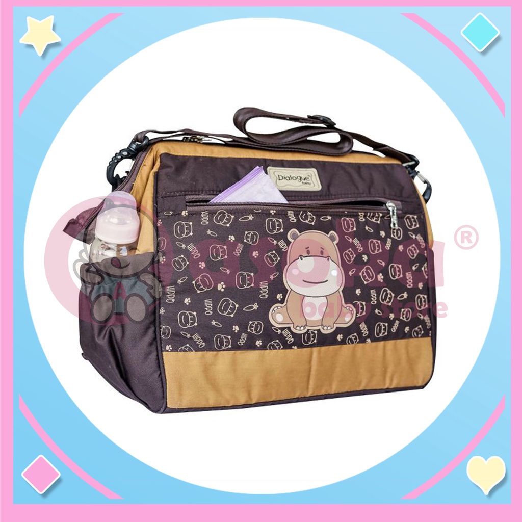 Dialogue Baby Tas Bayi 2 In 1 Saku Botol Susu Hippo DGT7141 ASOKA