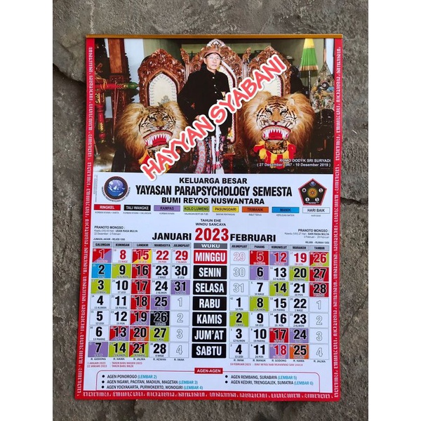 Jual Kalender Jawa Kalender Yps 2023 Yayasan Parapsychology Semesta Shopee Indonesia 