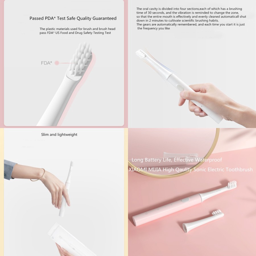 MIJIA SONIC ELECTRIC TOOTHBRUSH T100 - Sikat Gigi Elektrik