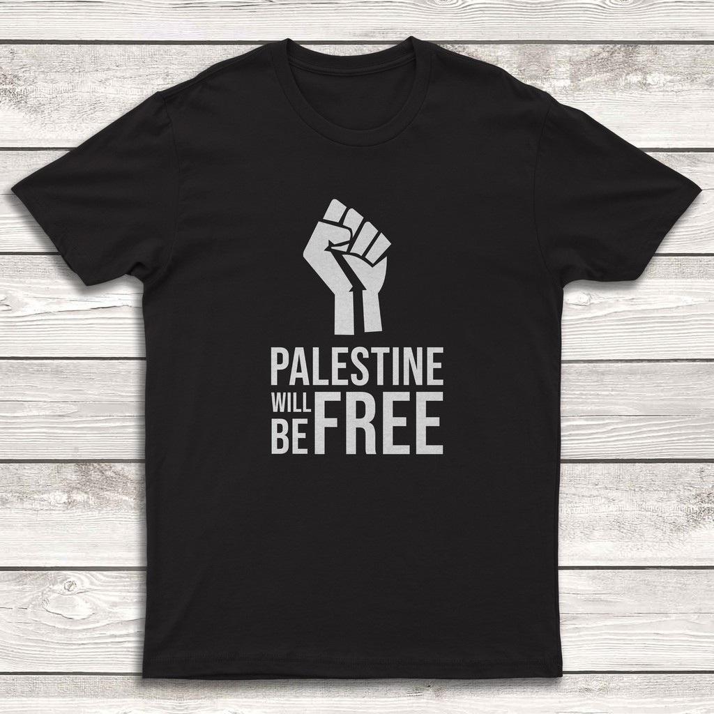 Kaos PALESTINA WILL BE FREE | Kaos Pria Muslim Premium | Kaos Lengan Pendek Pria