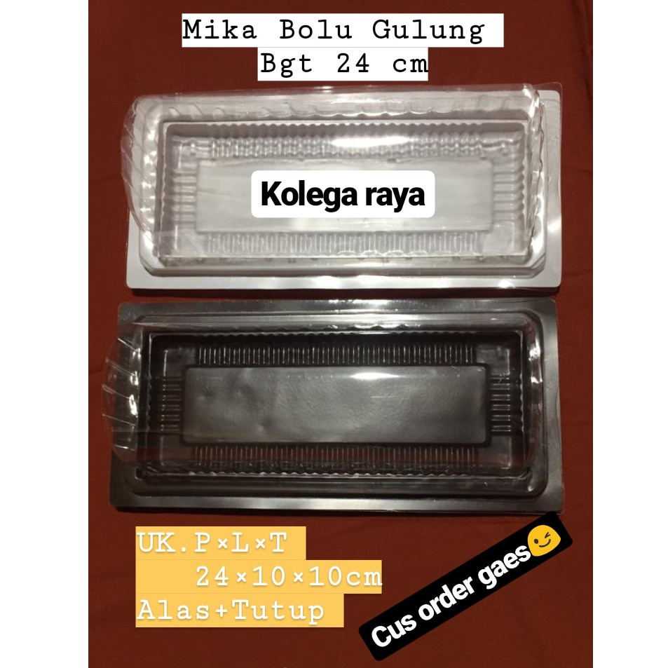 Mika Bolu Gulung BGT24cm  ISI 50PCS Ready Warna Putih dan Coklat