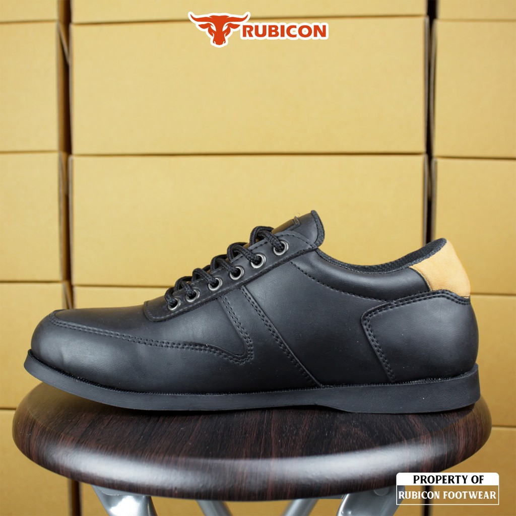 RUBICON BASE COKLAT SEPATU CASUAL CLASIK ACARA KANTORAN KULIT SINTETIS PREMIUM QUALITY