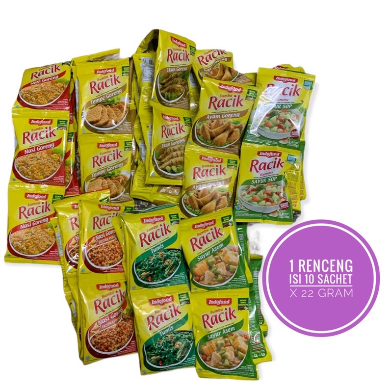 

Bumbu Racik Indofood All Varian exp date 2025 1 Renceng isi 10 pcs produk dikemas kardus