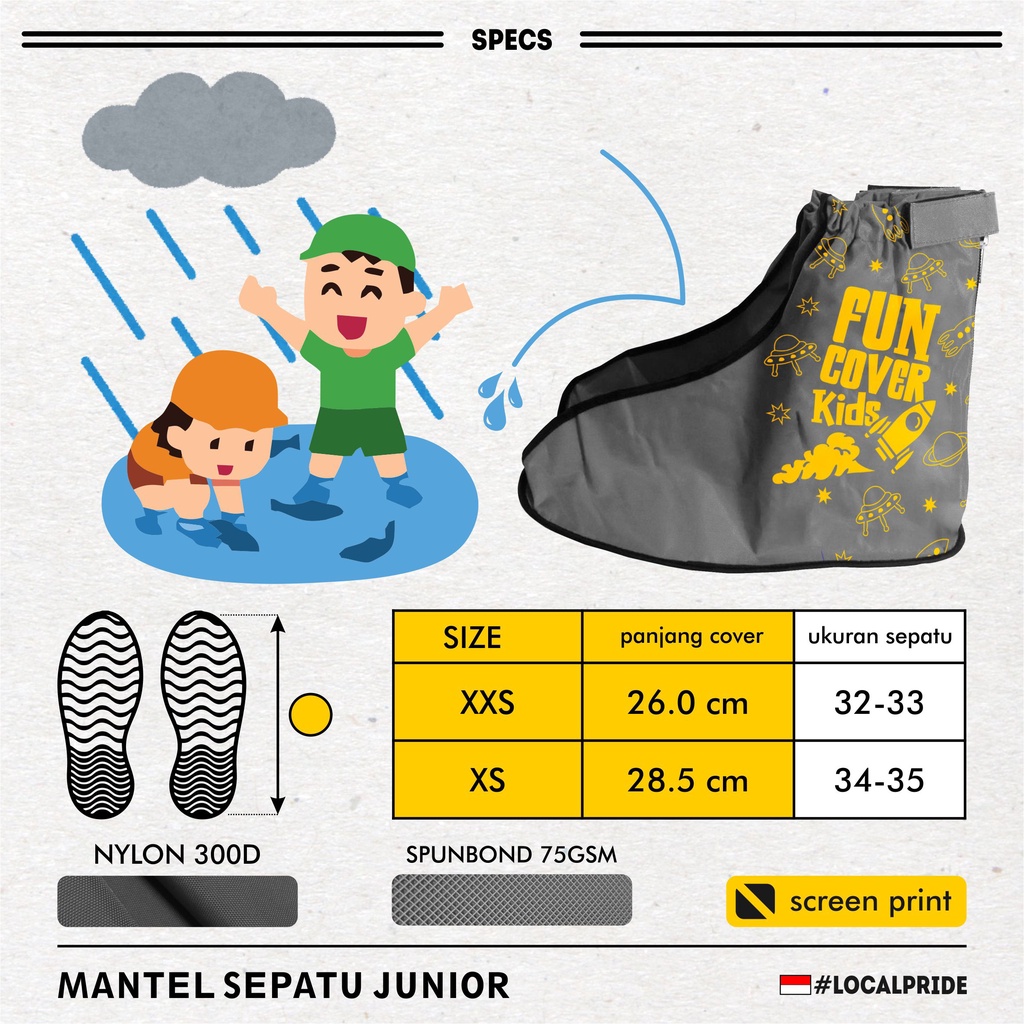 Cover Shoes FUNCOVER JUNIOR Kids Pelindung Sepatu Anak