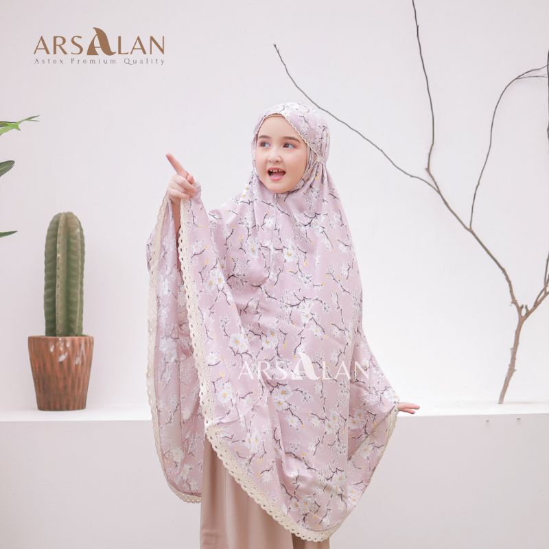 Mukena Couple Sakura 2in1 Tanggung dan Dewasa Rayon Motif Kombinasi