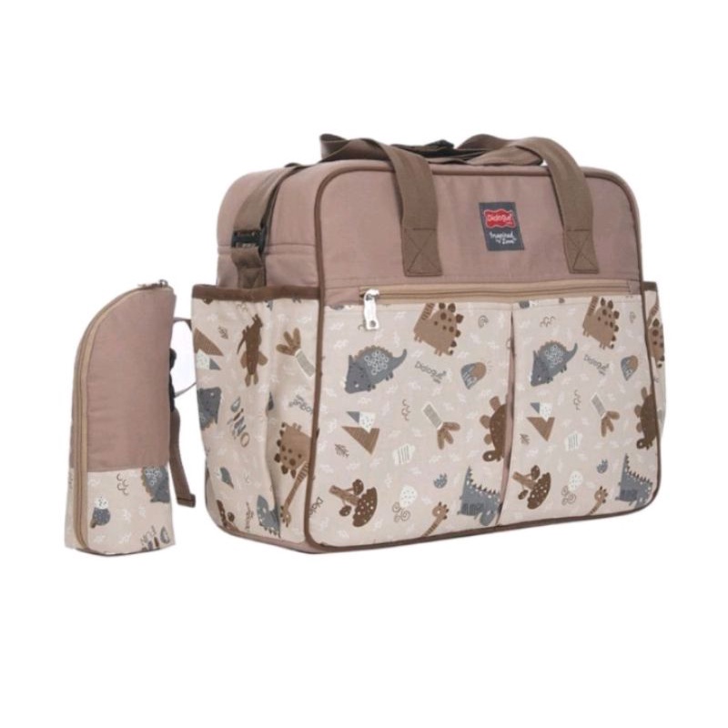 dialogue tas besar baby Dino fun series tas  jinjing + tempat botol