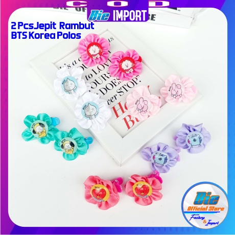 2 Pcs Jepit Anak BTS Korea Impor Best Seller