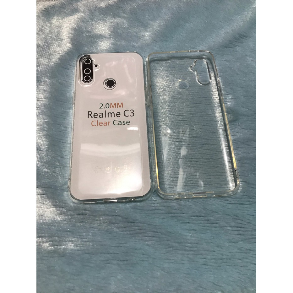 REALME C3 ORIGINAL TPU CLEAR CASE BENING TEBAL ANTI PECAH