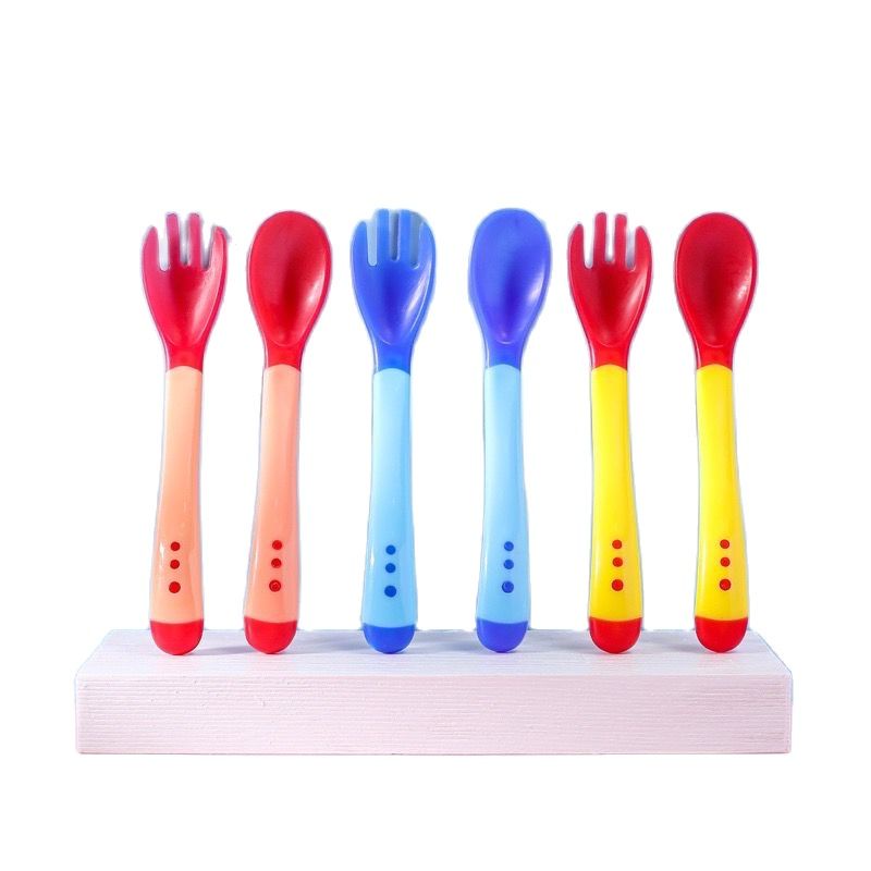 ZASKIYA - SENDOK MAKAN BAYI SENSOR SUHU PANAS / SENDOK GARPU BAYI SILIKON / SENDOK MAKAN BAYI SILIKON / BABY SPOON - U2 ACC