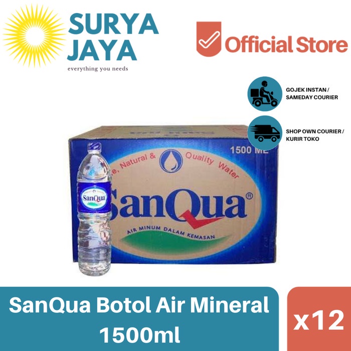 

Distributor Air Sanqua Botol 1500ml (isi 12pcs) - Air Mineral Dus