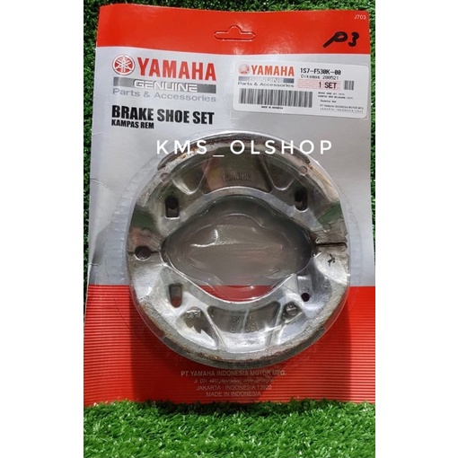 Kampas Rem Belakang  Tromol Mio, Jupiter MX, Fino, Soul, Vega R New, Nouvo, XRide, Aerox YMH Asli Yamaha 1S7-F530K-00