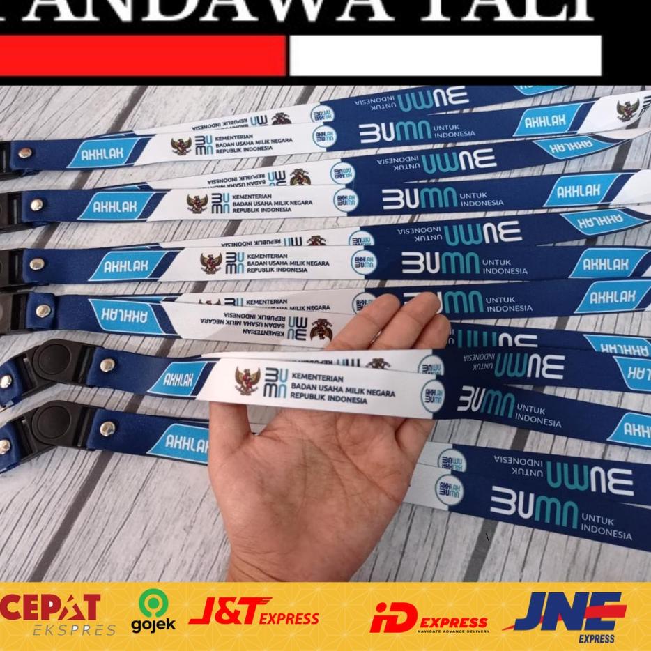 

Paylater✅ Lanyard BUMN AKHLAK GARUDA Putih Biru Custom Design/Lanyard Printing Pandawatali Surabaya #murah