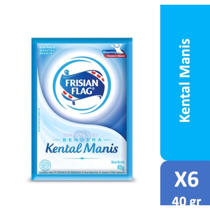 

susu kental manis Frisian flag 6x40g