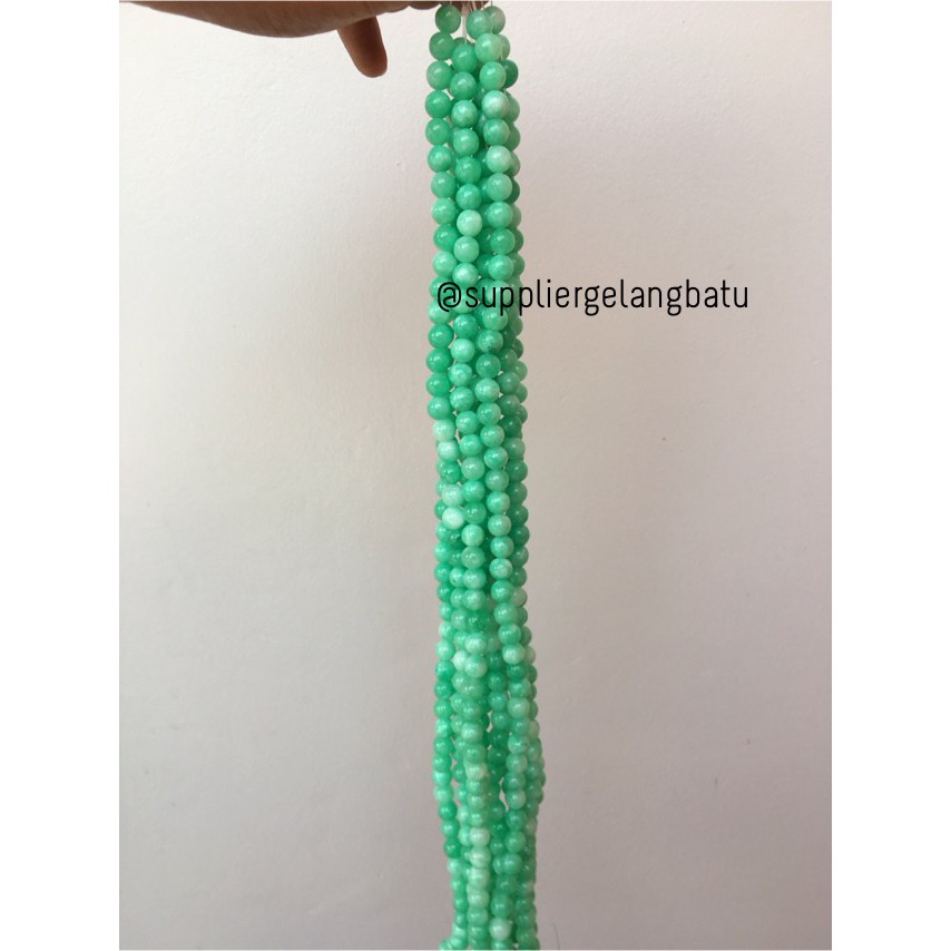 light green AMAZONITE 8mm hijau tosca premium bead stone handmade DIY aksesoris kerajinan supplier