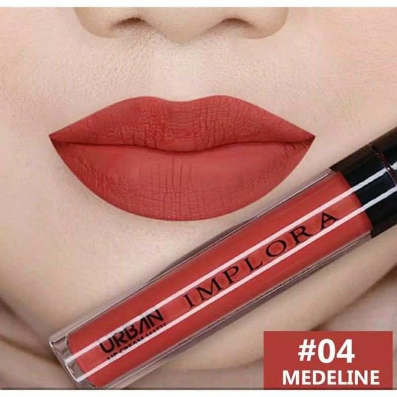 (PROMO) LIP CREAM IMPLORA 04 MADELINE LIPSTIK YANG RINGAN/NYAMAN/LEMBUT DIBIBIR