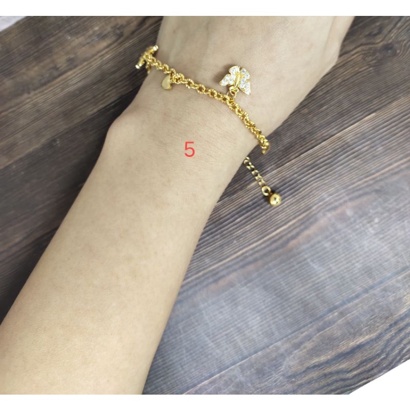 Fifi Fashion Gelang Tangan gantung mainan lucu model perhiasan lapis emas G50