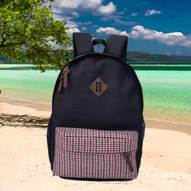 Ransel Preppy Tas Bahu Gaya Korea Pemuda Fashion Wanita Ransel Laptop Tas Sekolah untuk Remaja Anak Perempuan Anak Laki-laki Tas Buku Travel