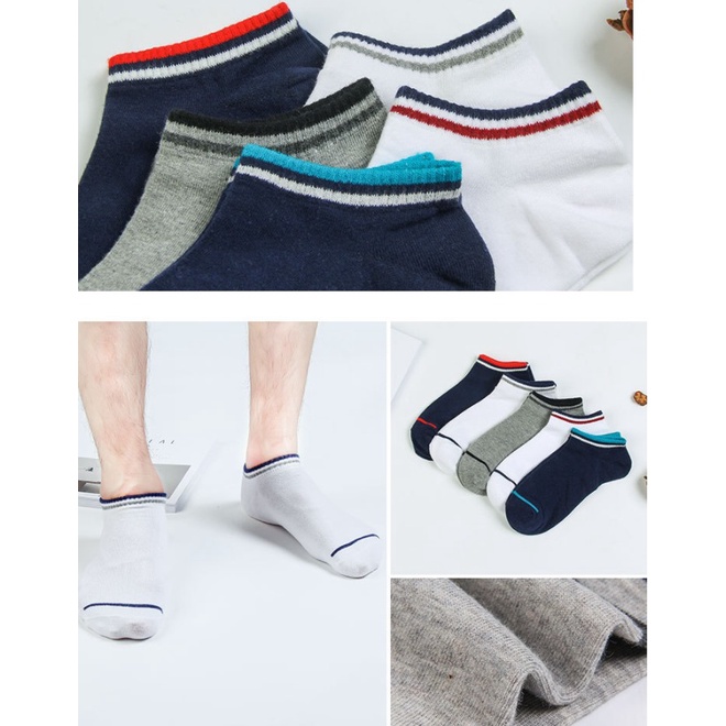 Kaos Kaki Pria Wanita Pendek Angkle One Line Cotton Socks SCH23