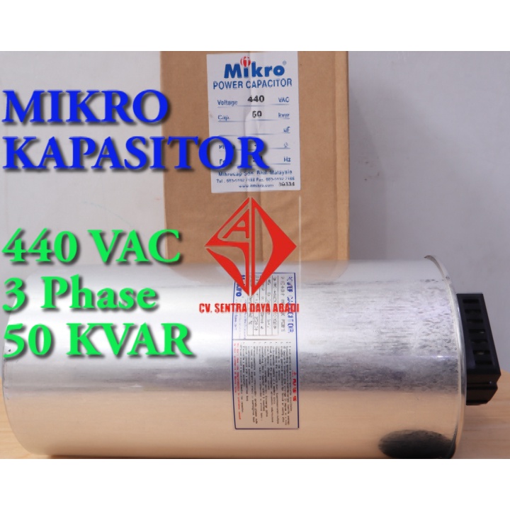 Jual Capacitor Bank 50kVAr 440V 50Hz Mikro MKC445500KT Shopee Indonesia