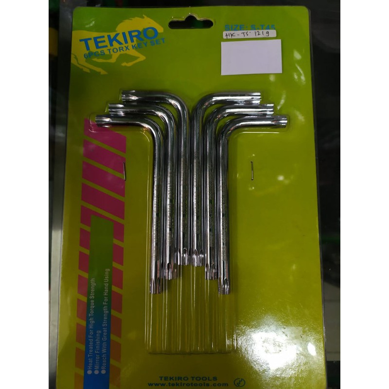 Tekiro Set Kunci L Bintang T 45 Pendek 6pcs