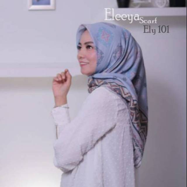 HIjAB SEGIEMPAT MOTIF ELY 101 || Eleeya Scarf