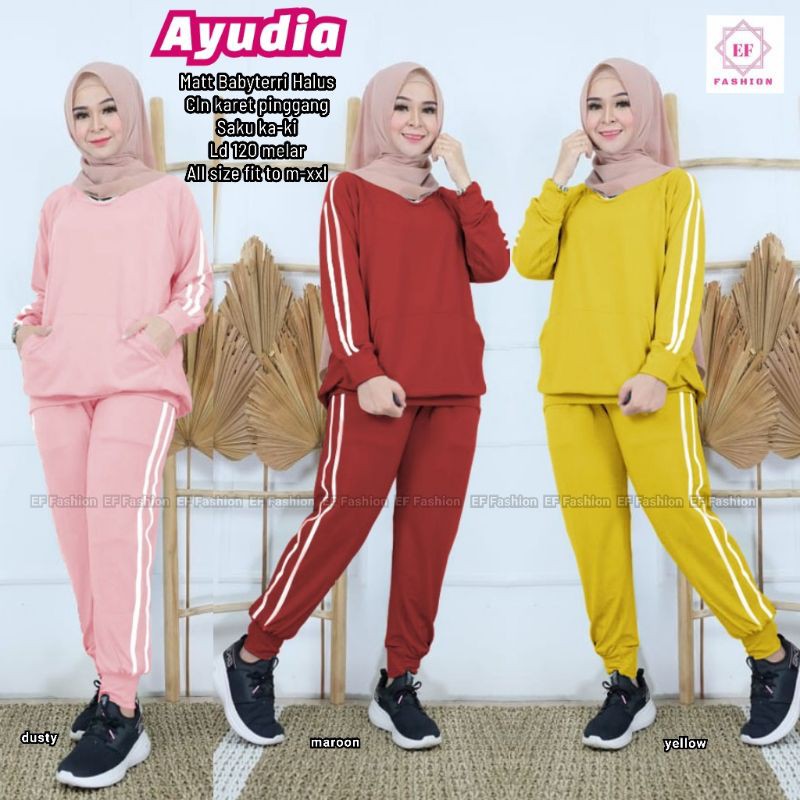 Baju Setelan Training atasan &Celana Ayudia Set