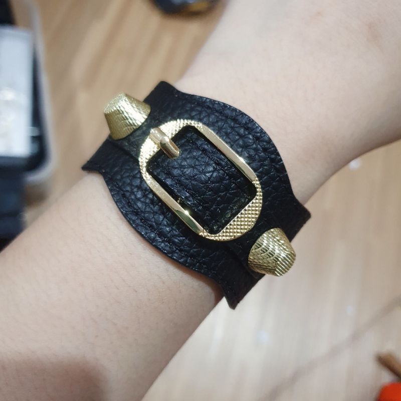 Restok Gelang Kulit Balen Premium Quality Bracelet Branded Band Import tidak karatan 4cm 928