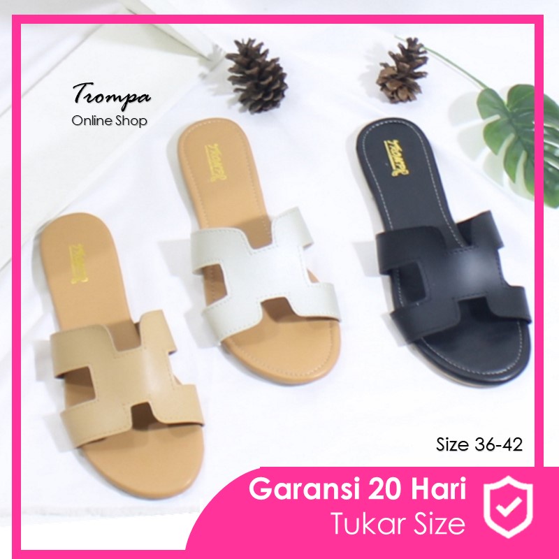 Fashionable Sandal Teplek Wanita Kekinian Hermes KH12