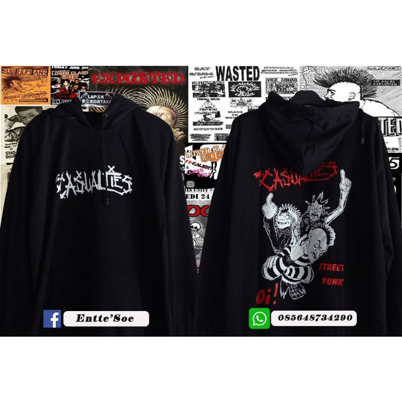 Zepeer/Hodie band punk (Casualties)size XL
