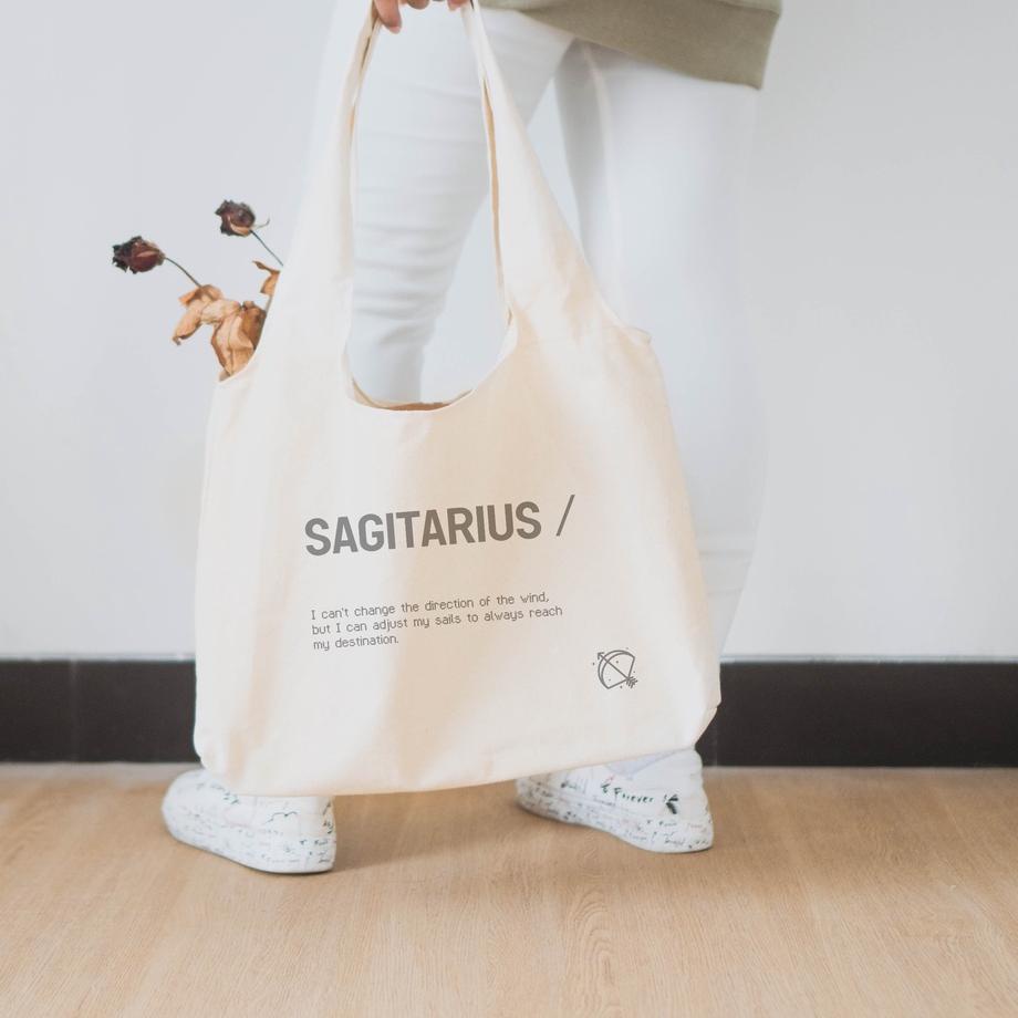 Lagi Tren.. Sevine Tote Bag Kanvas Tas Wanita Kuliah Fashion Laptop Totebag  Aesthetic Zodiac Series