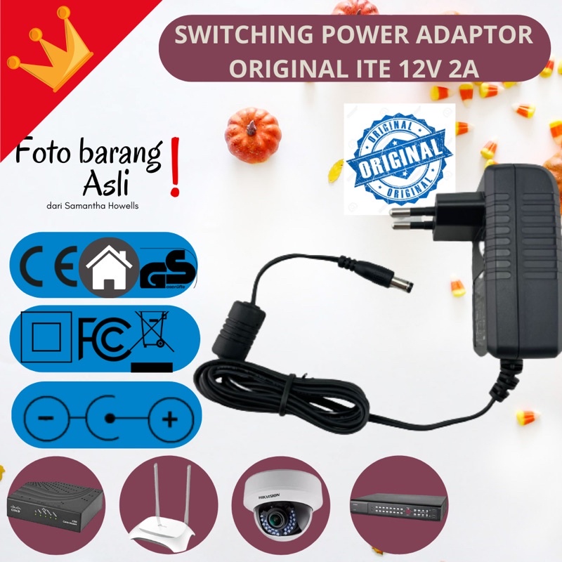 ITE switching power adaptor 12V 2A YG300 cctv dvr router converter original charger 12V 2A