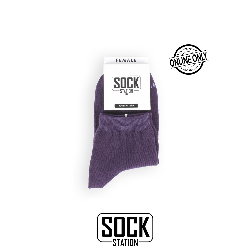 MUNDO SOCK STATION Women Casual Ankle Sock - Kaos Kaki Wanita Pendek-UNGU