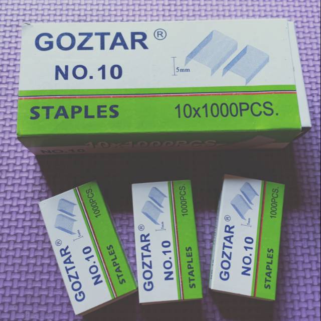 

(210gr) 1 pak isi staples goztar isi 10 bungkus