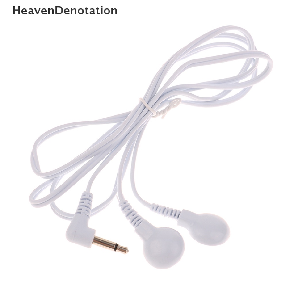 [HeavenDenotation] Electrode Lead Wires Jack Dc Head 3.5Mm Snap Replacement Tens Unit Cables 2-way