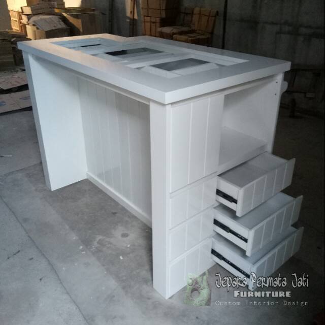 Meja mini bar / buffet dapur duco minimalis klasik ( meja dapur duco klasik )