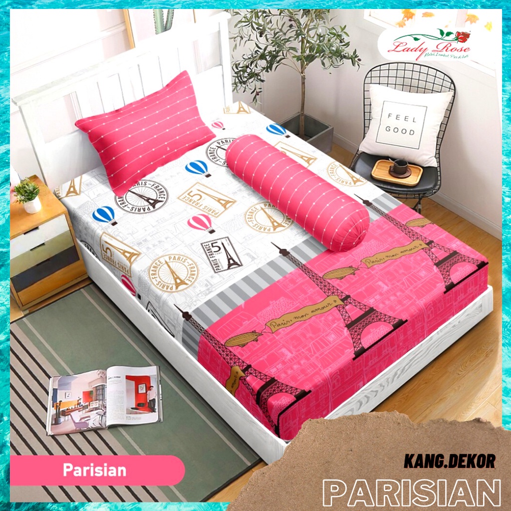 SPREI LADY ROSE SINGLE 120X200 NO 3 PARISIAN SEPRAI CANTIK KAMAR TIDUR SEPREI LADYROSE TERBARU PROMO MURAH PREMIUM ANTI LUNTUR SEPREI AESTHETIC SEPRAI CANTIK SEPRE PROMO ANTI LUNTUR MOTIF LADYROSE PLUS SARUNG BANTAL SPREI DEWASA ALAS KASUR SPREI ADEM